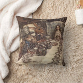 アーサーRackham著帽子屋のお茶会 クッション (ブランケット)