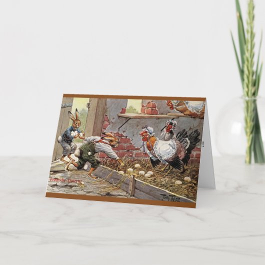 アーサーThieleイースターカード-バニーは卵を盗みます! シーズンカード (正面)
