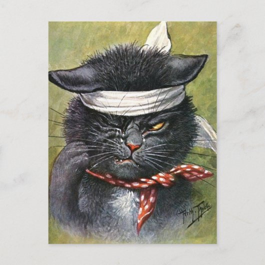 アーサーThiele -歯痛の猫 ポストカード (正面)