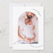 アーシンプルチ生まれたばかりのー写真コラージュベビー誕生 案内状 (正面)