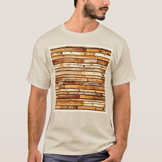 アージュドウッドテクスチャーデザイン Tシャツ (正面)