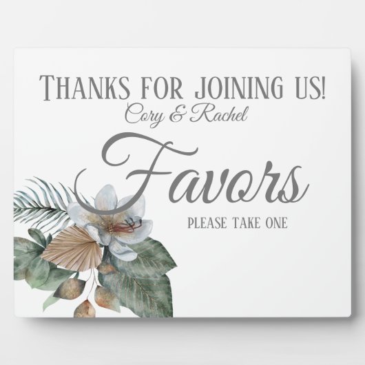 アースかわいらしトーンボホブーケ結婚式の引き出物 フォトプラーク (正面)