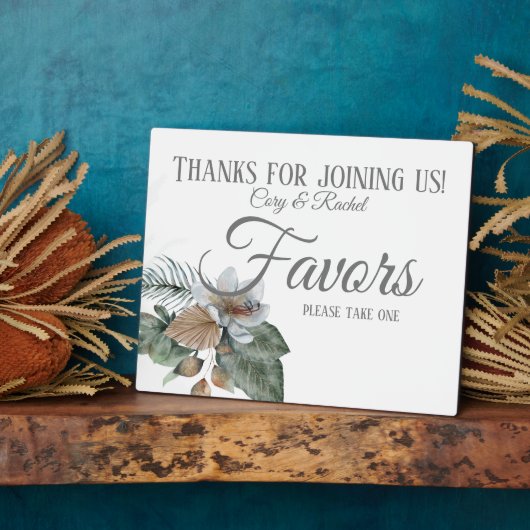 アースかわいらしトーンボホブーケ結婚式の引き出物 フォトプラーク (側面)