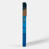 アースとオーシャン:青と茶色の抽象的な流れ Case-Mate iPhoneケース (裏面 / 右)