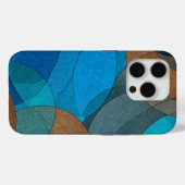 アースとオーシャン:青と茶色の抽象的な流れ Case-Mate iPhoneケース (裏面 (横))