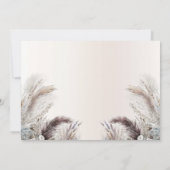 アースなボヘミアンフラワーフェザー Save the Date 招待状 (裏面)