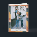 アースなボヘミア抽象的な波線テラコッタ写真 シーズンカード<br><div class="desc">カスタムアースボヘミア抽象的なうねる線の写真ホリデーカード</div>