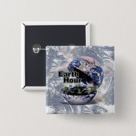 アースアワー用に照明を暗くする（アースオープン） 缶バッジ (正面&裏面)