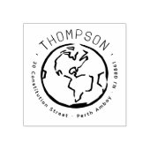 アースア素朴メモダンリカ差出人住所 ラバースタンプ (インプリント)