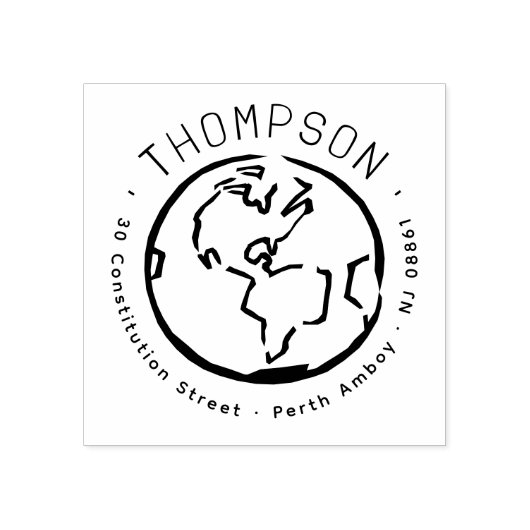 アースア素朴メモダンリカ差出人住所 ラバースタンプ (インプリント)