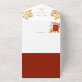アースィーなテラコッタの秋の結婚式 オールインワン招待状 (外側)