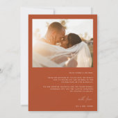 アースィーな秋の花のウェディングフォト サンキューカード (裏面)