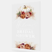 アースィーフローラルパンプキン ブライダルシャワーのお出迎え アクリルサイン (傾斜)