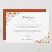 アースィ オータム フローラル サンキューカード (正面/裏面)