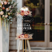 アースィ フローラル パンプキン ブライダル シャワー ウェルカム アクリルサイン