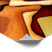 アースウィーブ素晴らし抽象芸術デジタル ポスター (角)