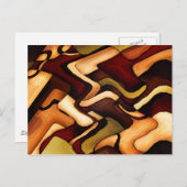 アースウィーブ素晴らし抽象芸術デジタル ポストカード (正面/裏面)