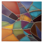 アースエアファイアモザイクフェイクシャード抽象芸術 タイル (正面)