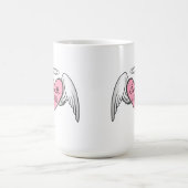 アースエンジェルビッグマグカップ – ハート、ウィング、ハロー コーヒーマグカップ (中央)