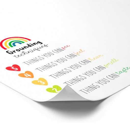 アースカラフルテクニックのポスター ポスター (角)