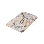 アースカラーと抽象芸術シェイプの装飾 バスマット (アングル)