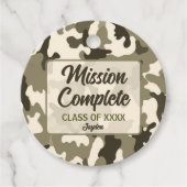 アースカラーのカモフラージュ ブラウン&タン系の土っぽい色合い フェイバータグ (正面)