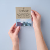 アースカラーのクラフトスタイルカスタムビジネスロゴ＆写真 チラシ (手)