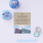 アースカラーのクラフトスタイルカスタムビジネスロゴ＆写真 チラシ (シングル)