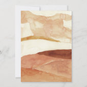 アースカラーのジェンダーニュートラルベイビーブランチ 招待状 (裏面)