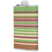 アースカラーのストライプ フラスコ フラスク (左)