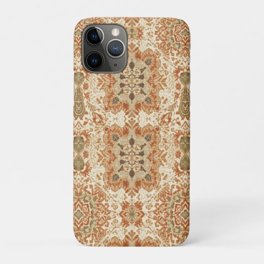 アースカラーのテラコッタを使った複雑なボヘミアンタイル柄 Case-Mate iPhoneケース (裏)