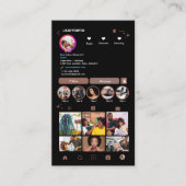アースカラーのテラコッタ ヘアサロン Instagram QR 名刺 (正面)
