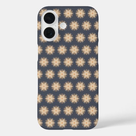 アースカラーのブラウンを使った対称的な線画 Case-Mate iPhoneケース (裏面)