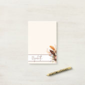 アースカラーのボヘミアンスタイルの花束(オーダーメイド) ポストイット (デスク上)