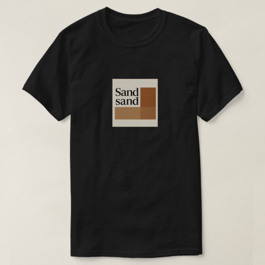 アースカラーのモダンTシャツ - 現代的なナチュラルスタイル Tシャツ (デザイン正面)