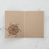 アースカラーのモノクロ5x7ブランクカード カード (内部)