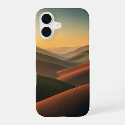 アースカラーのヴィンテージ・バレー iPhone 16ケース (裏面)