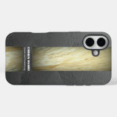 アースカラーの大理石の名前テクスチャ Case-Mate iPhoneケース (裏面 (横))