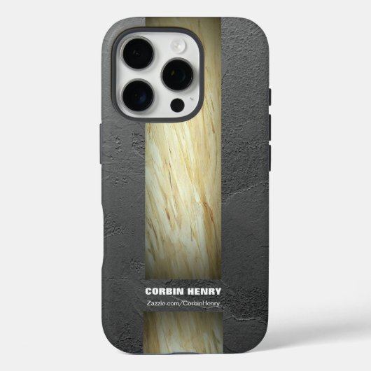 アースカラーの大理石テクスチャー Case-Mate iPhoneケース (裏面)