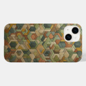 アースカラーの幾何学六角形スマホケース - モダン Case-Mate iPhoneケース (裏面 (横))