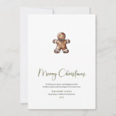 アースカラーの手書き風フォントと水彩画のクリスマスグリーティング シーズンカード (正面)