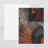 アースカラーの抽象 招待状 (正面/裏面)