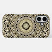 アースカラーの曼荼羅 イントリケート幾何学模様 Case-Mate iPhoneケース (裏面 (横))