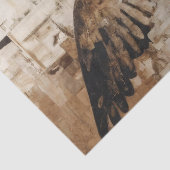 アースカラーの繊細な羽を持つ天使の絵画 薄葉紙 (詳細)