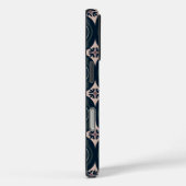 アースカラーの花柄の幾何学タイル Case-Mate iPhoneケース (裏面 / 右)
