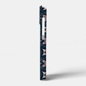 アースカラーの花柄の幾何学タイル Case-Mate iPhoneケース (裏面 / 左)