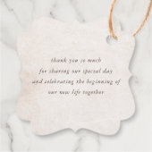 アースカラーの花 エレガントなボヘミアンの感謝 フェイバータグ (裏面)