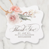 アースカラーの花 エレガントなボヘミアンの感謝 フェイバータグ (正面)