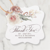 アースカラーの花 エレガントなボヘミアンの感謝 フェイバータグ (正面)