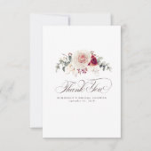 アースカラーの花 エレガントな小さな感謝 サンキューカード (正面)
